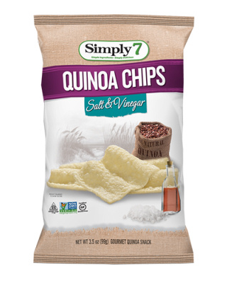 Simply7 quinoa crisps/chips with salt and vinegar